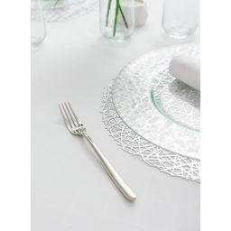 Набор салфеток сервировочных на стол Доляна Соломка, d=38 см, 4 шт, цвет серебряный  фото 8
