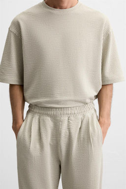 SEERSUCKER TROUSERS WITH PLEATS - Zara фото 6