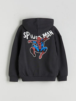 Spider-Man Bask?l? Erkek ?ocuk Fermuarl? Sweatshirt