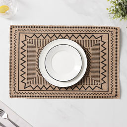 Цена за 12 шт. Салфетка сервировочная на стол Доляна Африка, 44,629,5 см, цвет чёрный  фото 3
