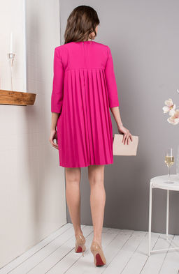 Коктейльное-плиссе фуксия - Donna saggia фото 3