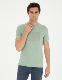 Haki Slim Fit Bisiklet Yaka T-shirt