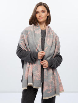 Палантин жен. виск+шерсть 65х180 LG33-975-05 - Labbra фото 4