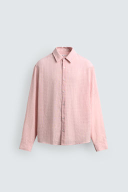 CAMISA FLUIDA CUADROS / Rosa pastel - Zara фото 9