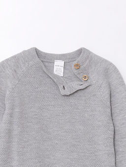 Bisiklet Yaka Uzun Kollu Triko Erkek Bebek Kazak - Waikiki фото 2