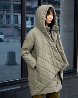 Пальто женское арт. 283W, оливка - Ultramarine фото 3