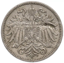 Монета 10 геллеров 1910 года Австрия