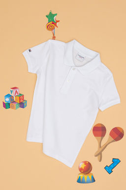 Erkek _ocuk Beyaz Basic Ti__rt Sepette S_rpriz _ndirim