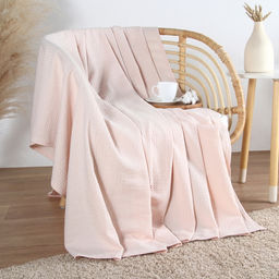 Плед вафельный «Этель» Waffle, 220×240 см, вафля 195 г/м², молочный