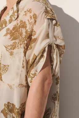 CAMISA FLUIDA ESTAMPADO FLORAL / Estampado - Zara фото 4