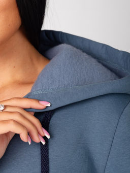 Толстовка женская футер начес 3-х нитка РОКСАНА ИНДИГО - Domtrik Домашний трикотаж фото 4