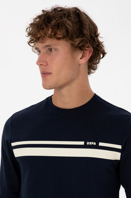 Erkek Lacivert Sweatshirt Sepette S_rpriz _ndirim