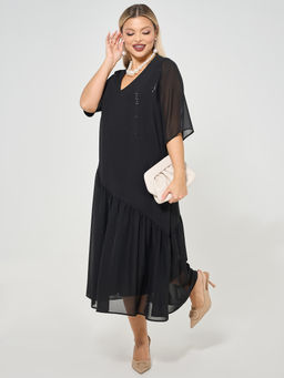 Платье 0361-1с чёрный кристалл