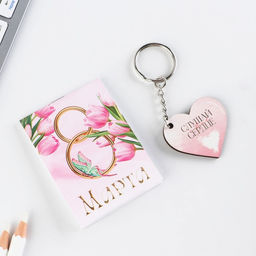 Цена за 3 шт. Подарочный набор Для самой нежной. С 8 марта, блокнот и брелок - Artfox фото 4