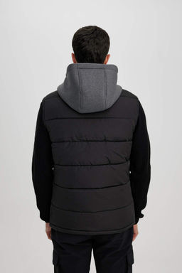 Пуховик приталенного кроя с капюшоном - Defacto фото 7