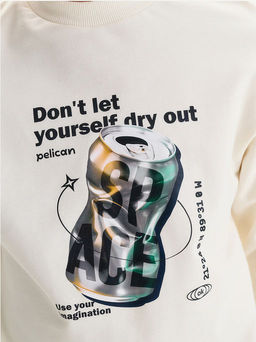 PELICAN, толстовка для мальчиков, Молочный  фото 3