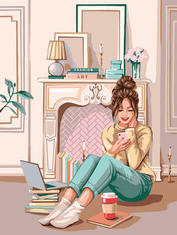 ФРЕЯ PNB/PM-106 Набор для раскрашивания по номерам 40 х 30 см Мечтательное настроение