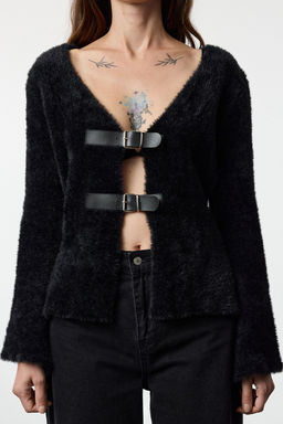 Siyah Kapamal? Tuylu Triko H?rka TWOAW25HI00112