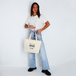 Сумка-шопер без молнии, без подкладки, цвет бежевый - Nazamok фото 3