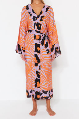 Etnik Desenli Kusakl? Maxi Dokuma Plaj Kimono&Kaftan TBESS21KM0171 - Trendyolmilla фото 18