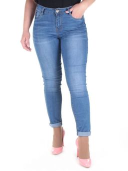 L0132 BLUE Джинсы зауженные женские Vickys Love - Фабричный китай фото 8