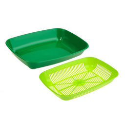 Туалет округлый с сеткой 33,5 х 25 х 6 см, темно-зеленый/светло-зеленый - Simaland фото 2