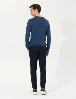 Lacivert Slim Fit Kanvas Pantolon - Pierre cardin фото 4