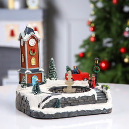 Светодиодная фигура «Ратуша» 25.5×25.5×21 см, полистоун, от батареек АА×3, USB, свечение мульти