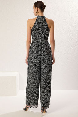 TRENDYOLMILLA Siyah Kusakl? Maxi Sifon Astarl? Dokuma Tulum TWOSS23TU00093  фото 6