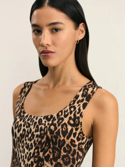 Базовый топ с широкими бретелями с принтом / Zarina  фото 6