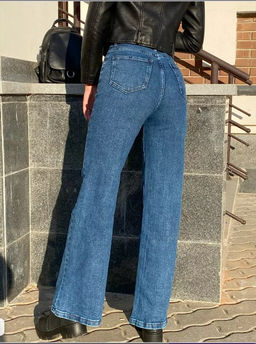 Джинсы трубы широкие палаццо прямые