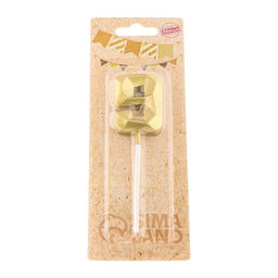 Цена за 3 шт. Свеча в торт на шпажке «Алмаз», цифра 9, золотая, 5 см