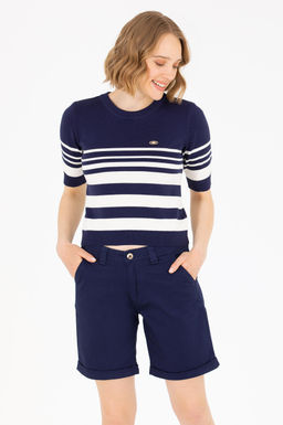 U. S. Polo Assn Женский темно-синий свитер с круглым вырезом