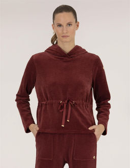 Bordo Comfort Fit Kap__onlu Sweatshirt