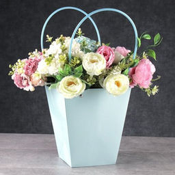 Пакет для цветов 17х11,5х20см / LH527-41 /уп 10/400/голубой - Галеонтрейд фото 3