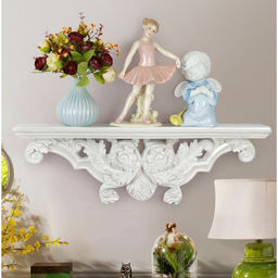 Декор настенный с полкой TAKE IT EASY «Ажурная», панно, 15.2×45.5 см, белая