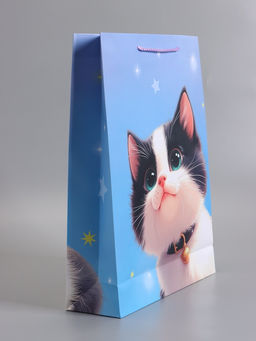 Пакет подарочный ламинированный «Мурлыка счастья», 33×42.5×10 см