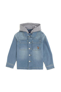 Голубая джинсовая рубашка для мальчика Неожиданная скидка в корзине