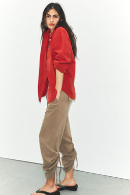 WASHED OVERSIZE POPLIN SHIRT - Zara фото 10
