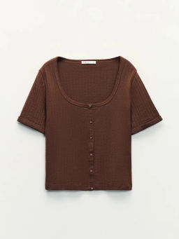 Домашняя блузка из ажурного хлопка ZR2603122807-20 / Zarina