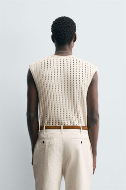 SLEEVELESS KNIT T-SHIRT - Zara фото 3