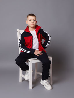 Спортивный костюм К036 Красный-Темно-Синий от фабрики Спортсоло