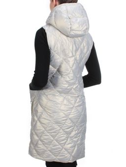 899 LIGHT GREY Жилет женский демисезонный (150 гр. синтепон) - Фабричный китай фото 4