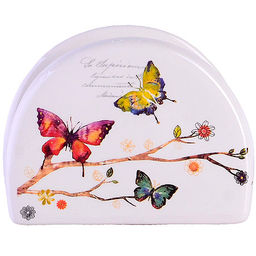 60130 Салфетница на стол 9,5х4,4х7,1см Бабочки в саду доломит LR (х60) - Mayer&boch фото 3