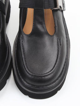 06-DLG06-1 BLACK Туфли женские (натуральная кожа)