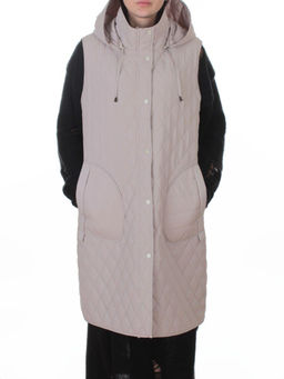 A-606 GRAY/BEIGE Жилет утепленный женский (50 гр. синтепон)