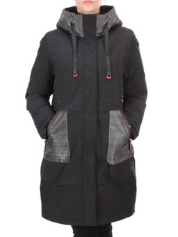 2090 BLACK Куртка зимняя женская AIKESDFRS (200 гр. холлофайбера) - Fashion фото 2