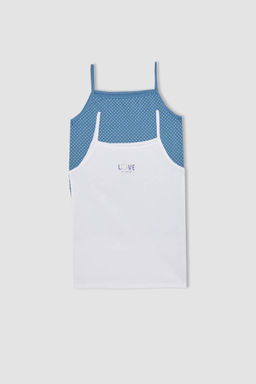 Майка из двух частей для девочек - Defacto фото 4