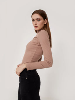 Трикотажная водолазка B2285/taupe - Emka фото 2