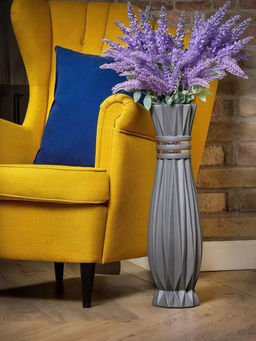 Ваза 60см Золотой узор серая Y3-1302 I.K (318500) /DANIKS/